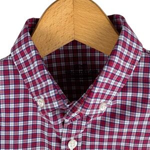Vineyard Vines Boys S Performance Checkered Button Down Shirt Red White Blue
